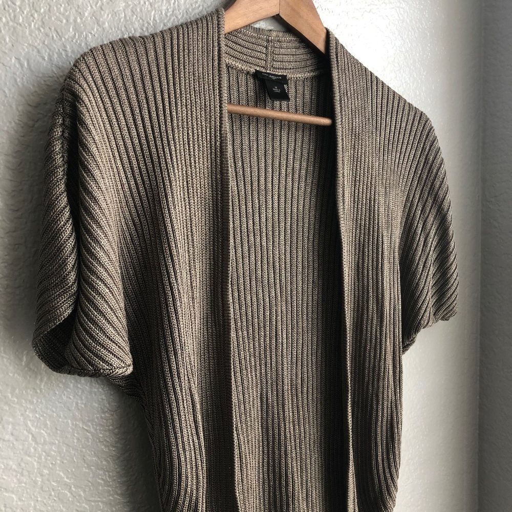 Ann Taylor | Taupe Open Front Shrug Cardigan
